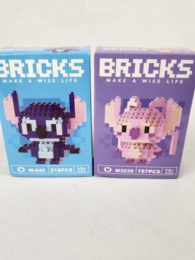 Bricks Micro Building Blocks - Stitch‎ and Angel (set of 2)